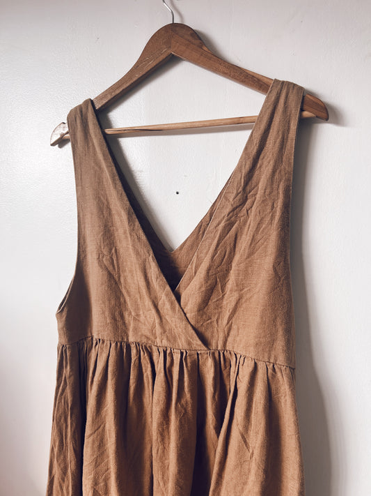 Brown Sleeveless Dress