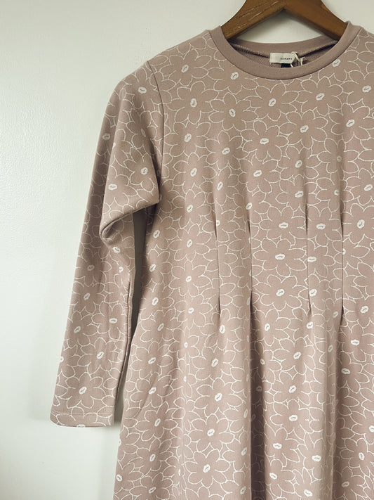 Pink Floral Long Sleeve Dress