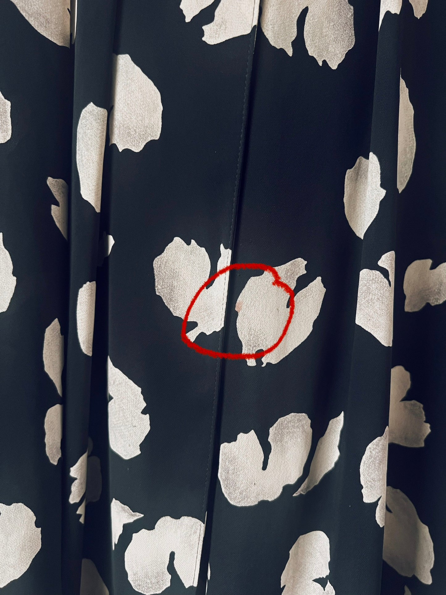 Blue Abstract Print Open Short Sleeve Top