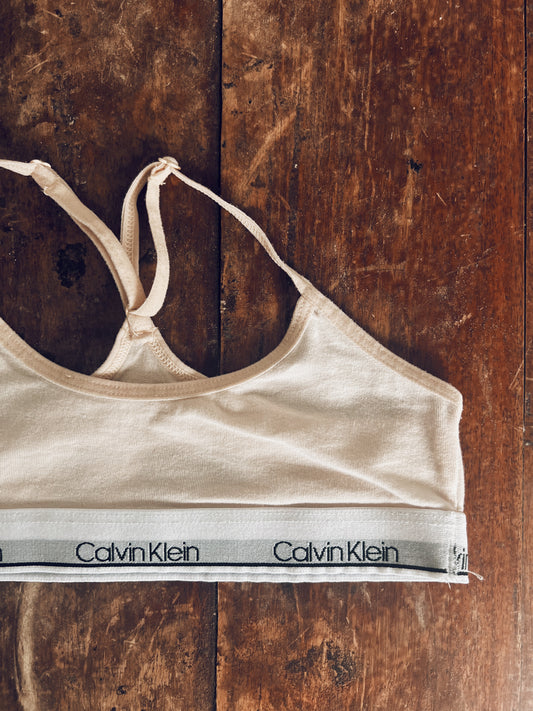 Beige Calvin Klein Bra