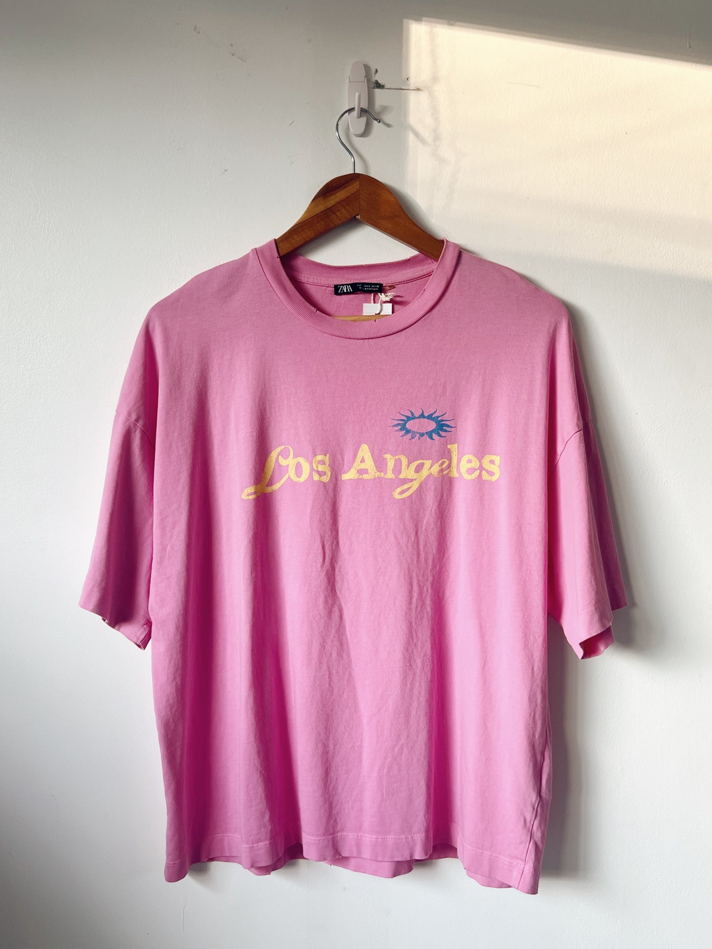 Pink Los Angeles Oversized Tshirt
