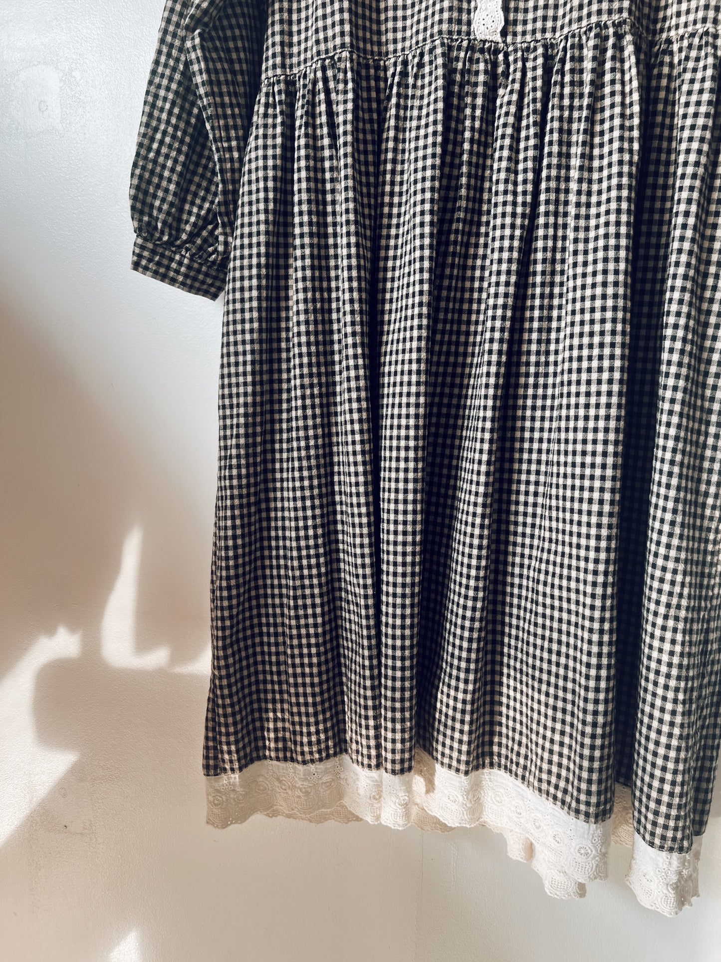 Brown and Black Checkered Dress