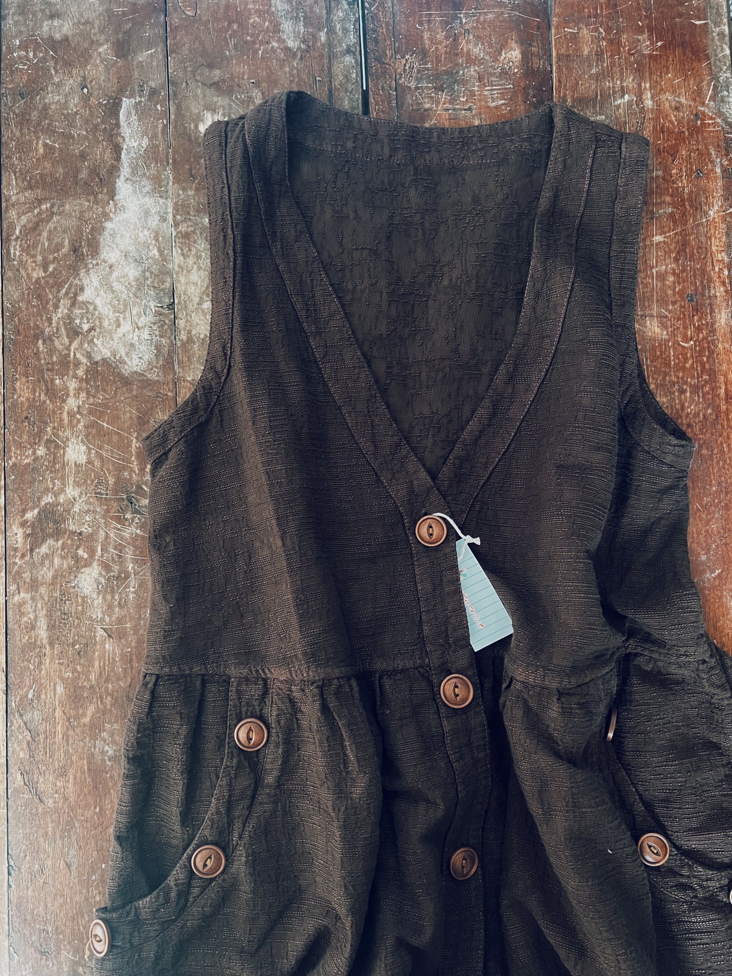 Dark Brown Sleeveless Dress