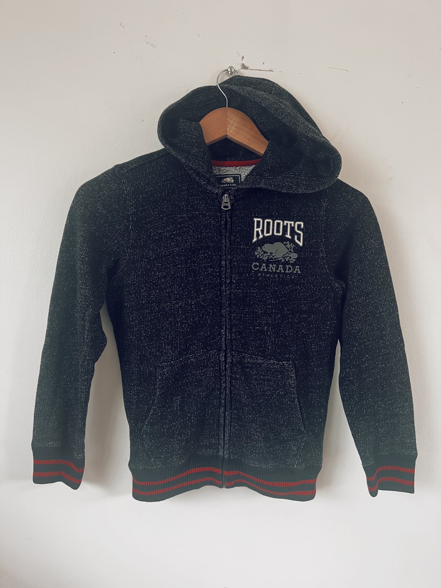 Classic Black Roots Zip Up Hoodie