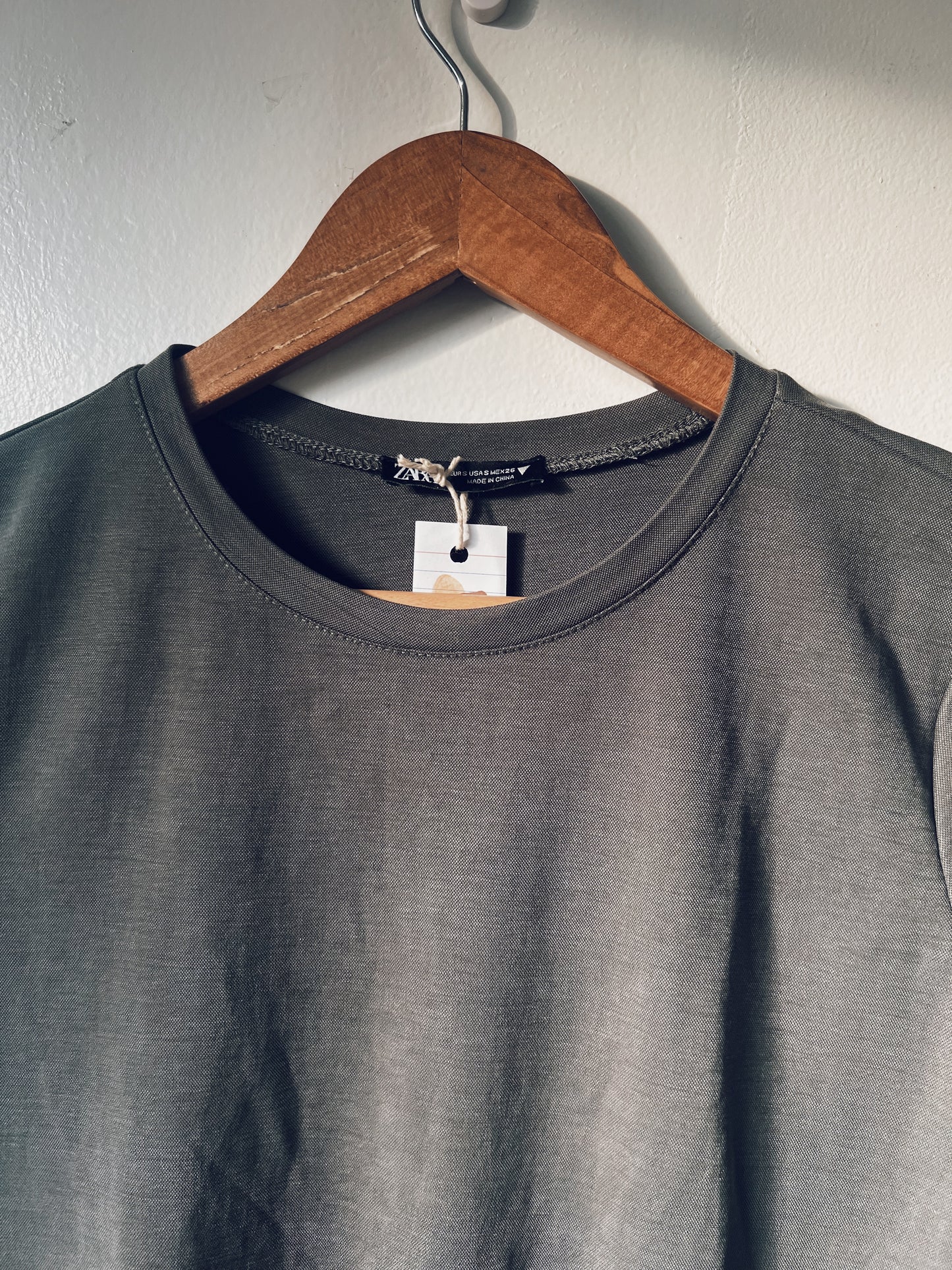 Dark Grey Short Sleeve Tshirt Top