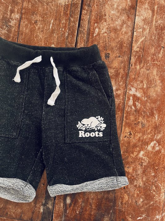 Classic Black Roots Shorts with Logo