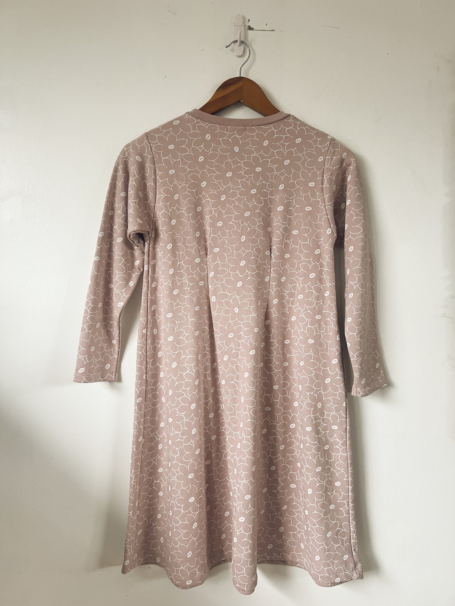 Pink Floral Long Sleeve Dress