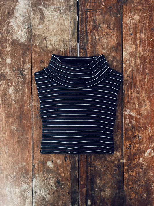 Stripes Turtleneck Long Sleeve Top
