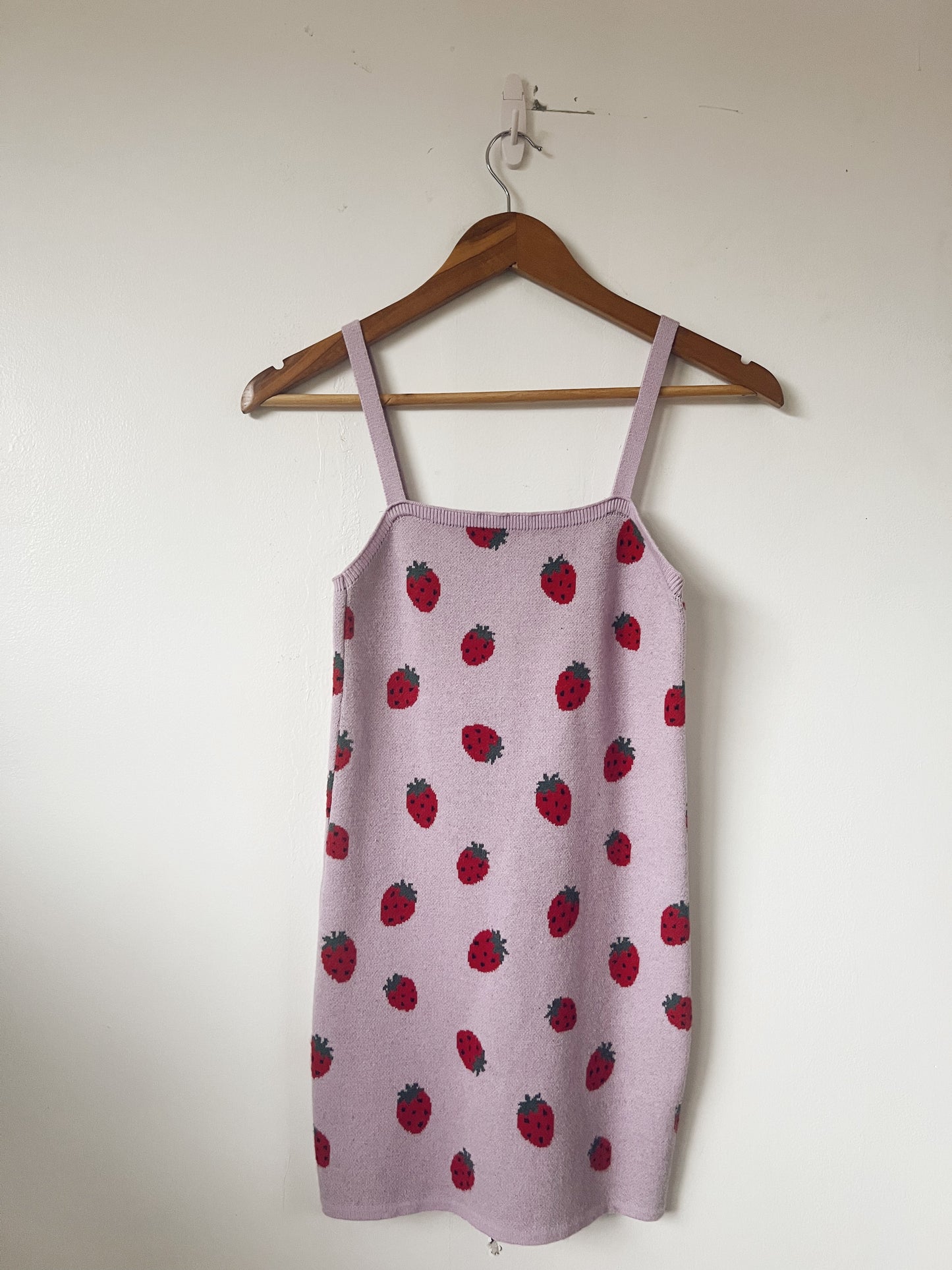 Strawberry Knit Strap Dress