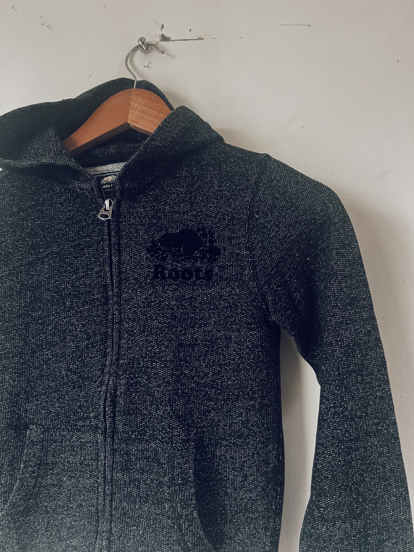 Classic Black Roots Zip Up Hoodie