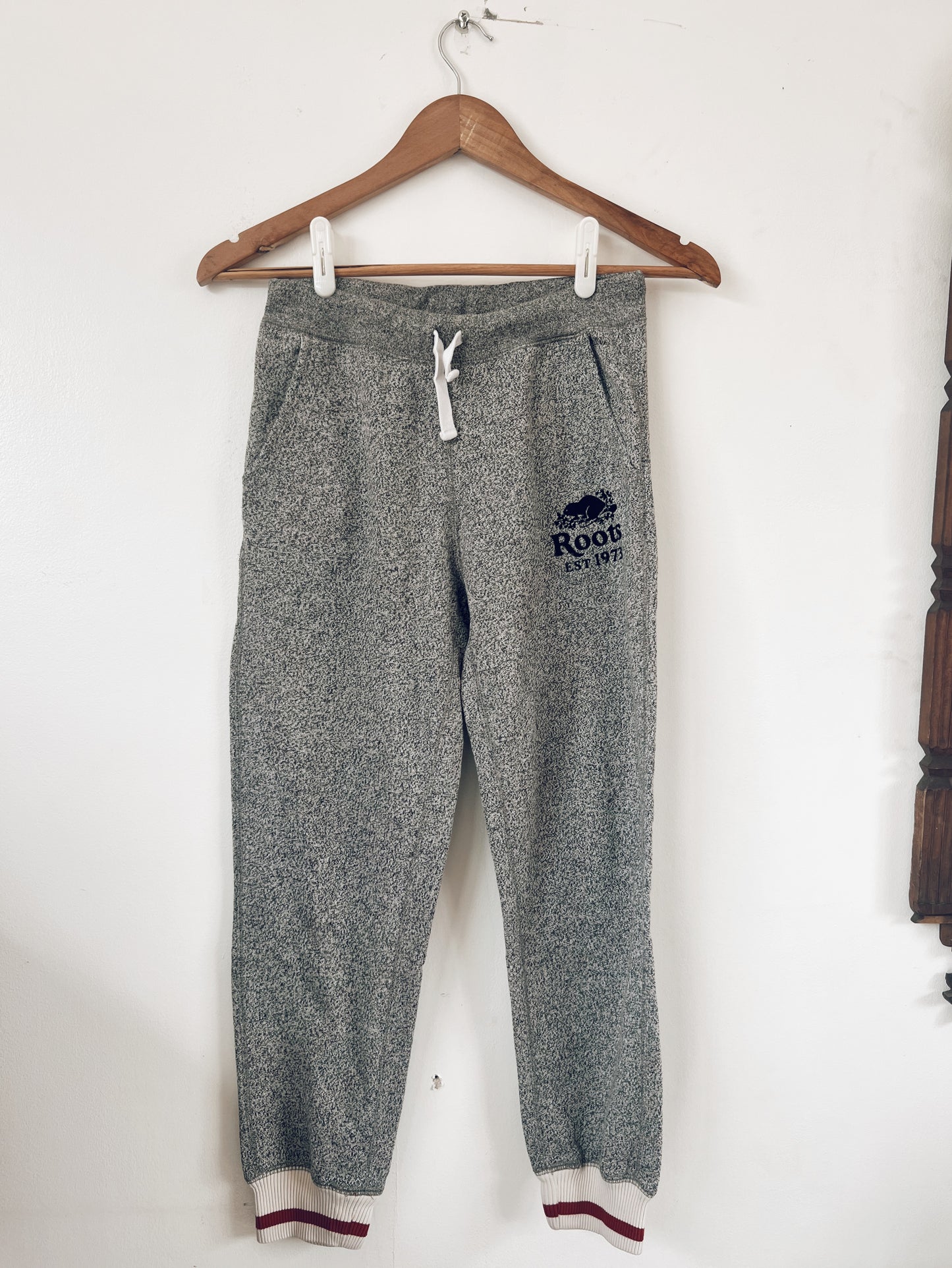 Classic Grey Roots Sweatpants with Black Logo