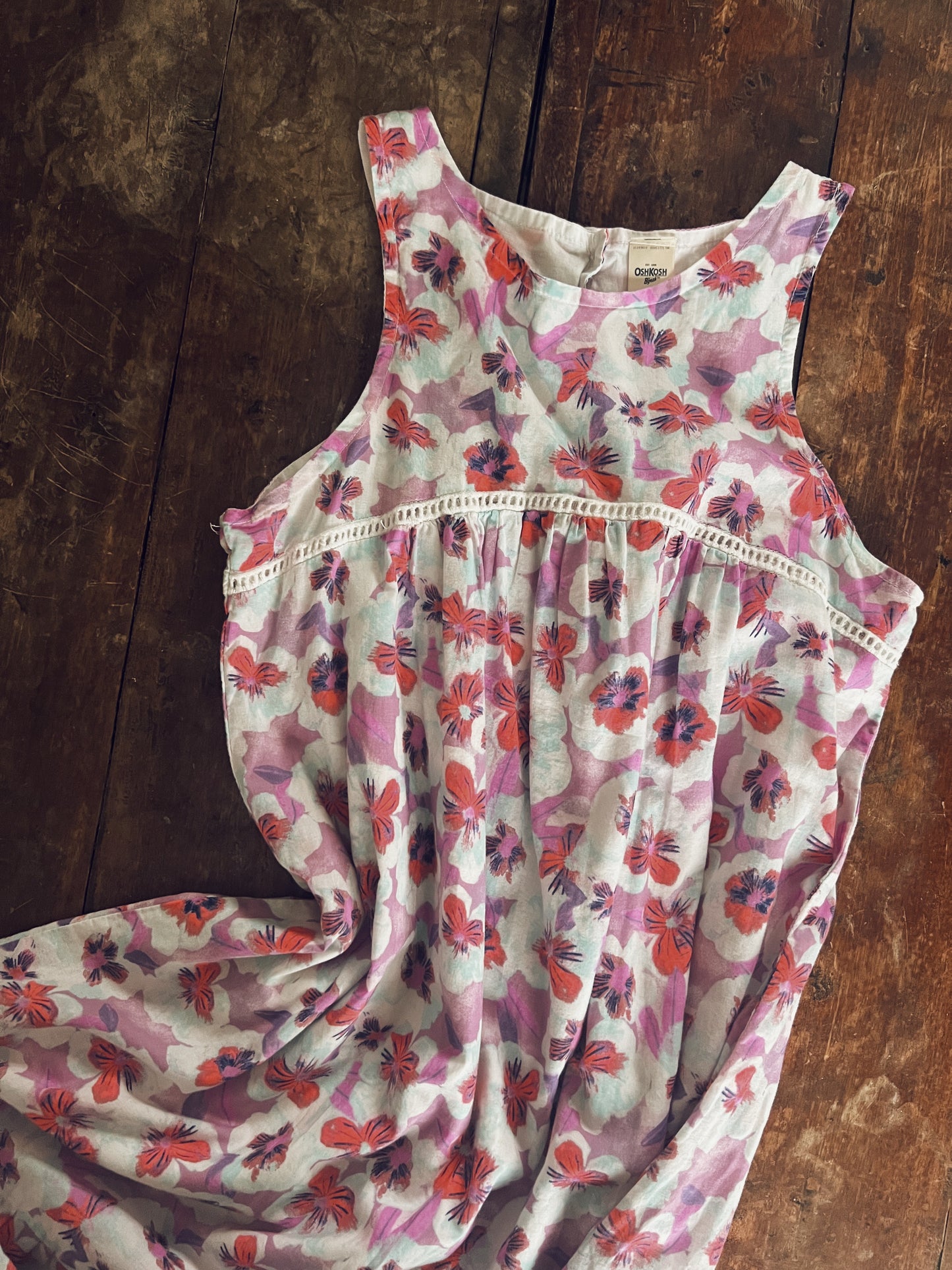 Purple / Pink Floral Sleeveless Maxi Dress