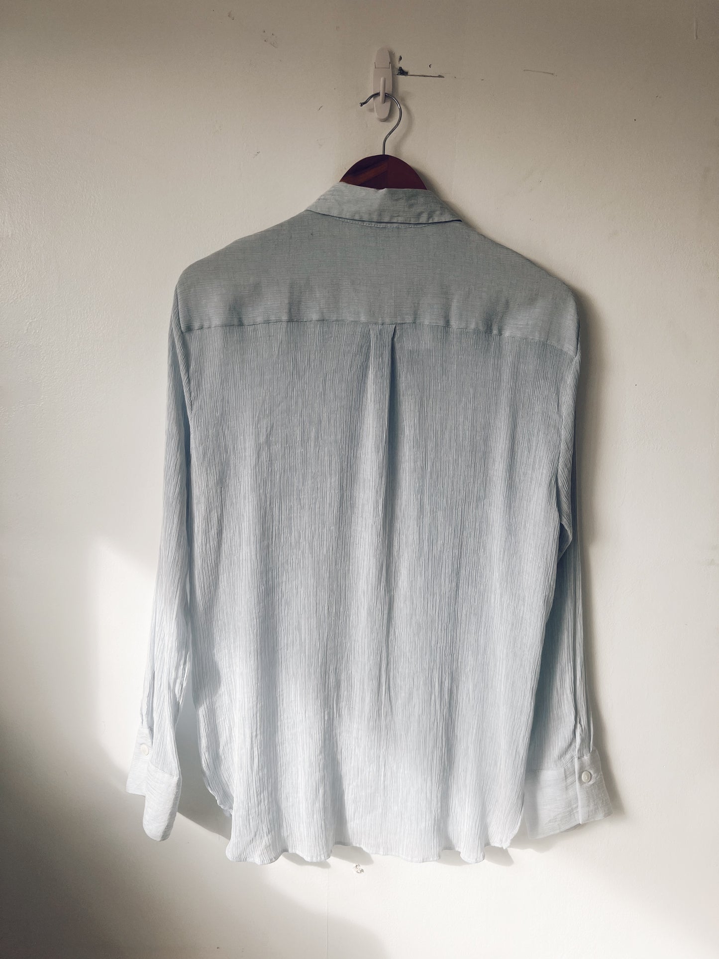 Sky Blue Long Sleeve Blouse