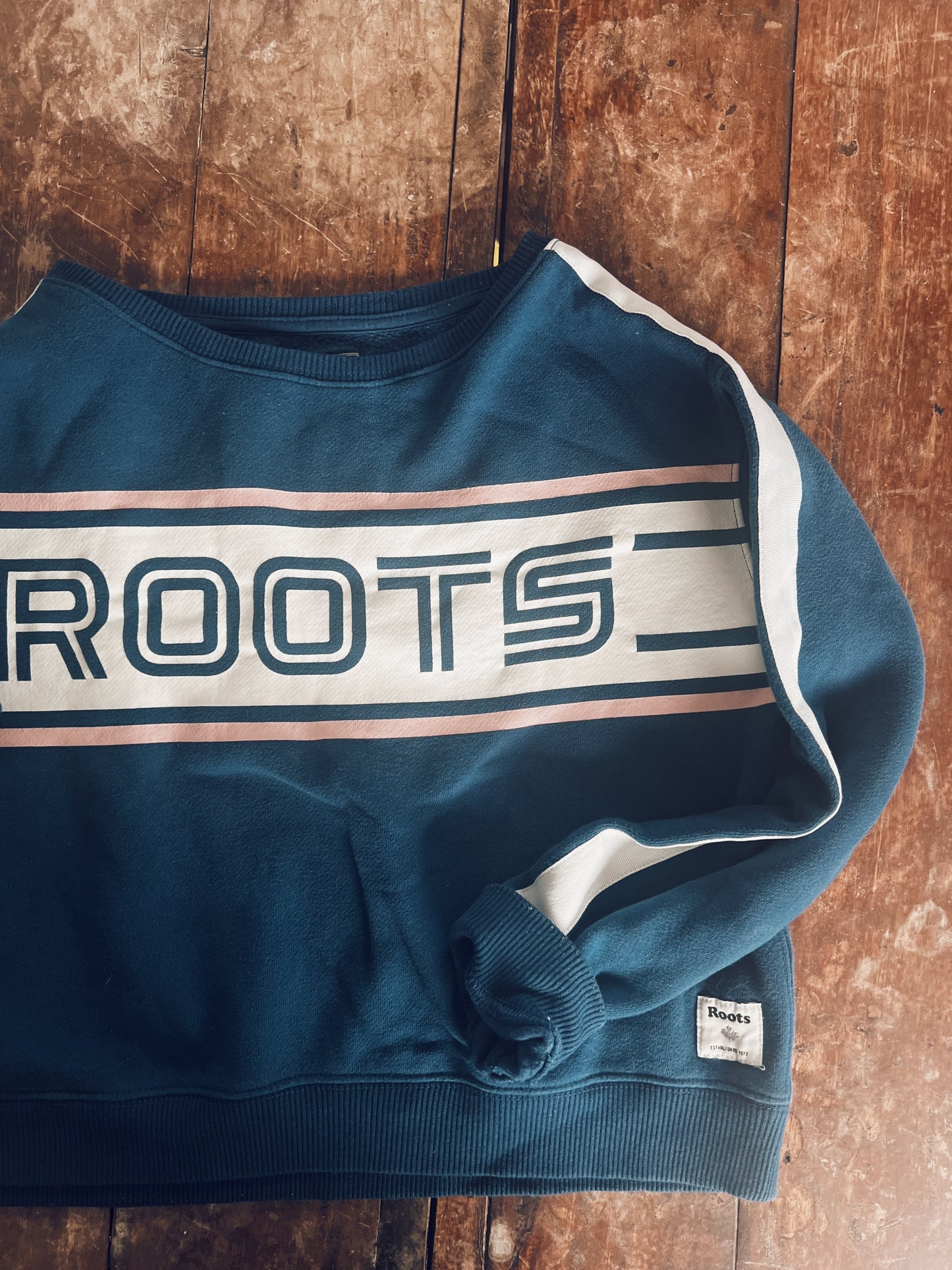 Blue Cropped Roots Sweatshirt
