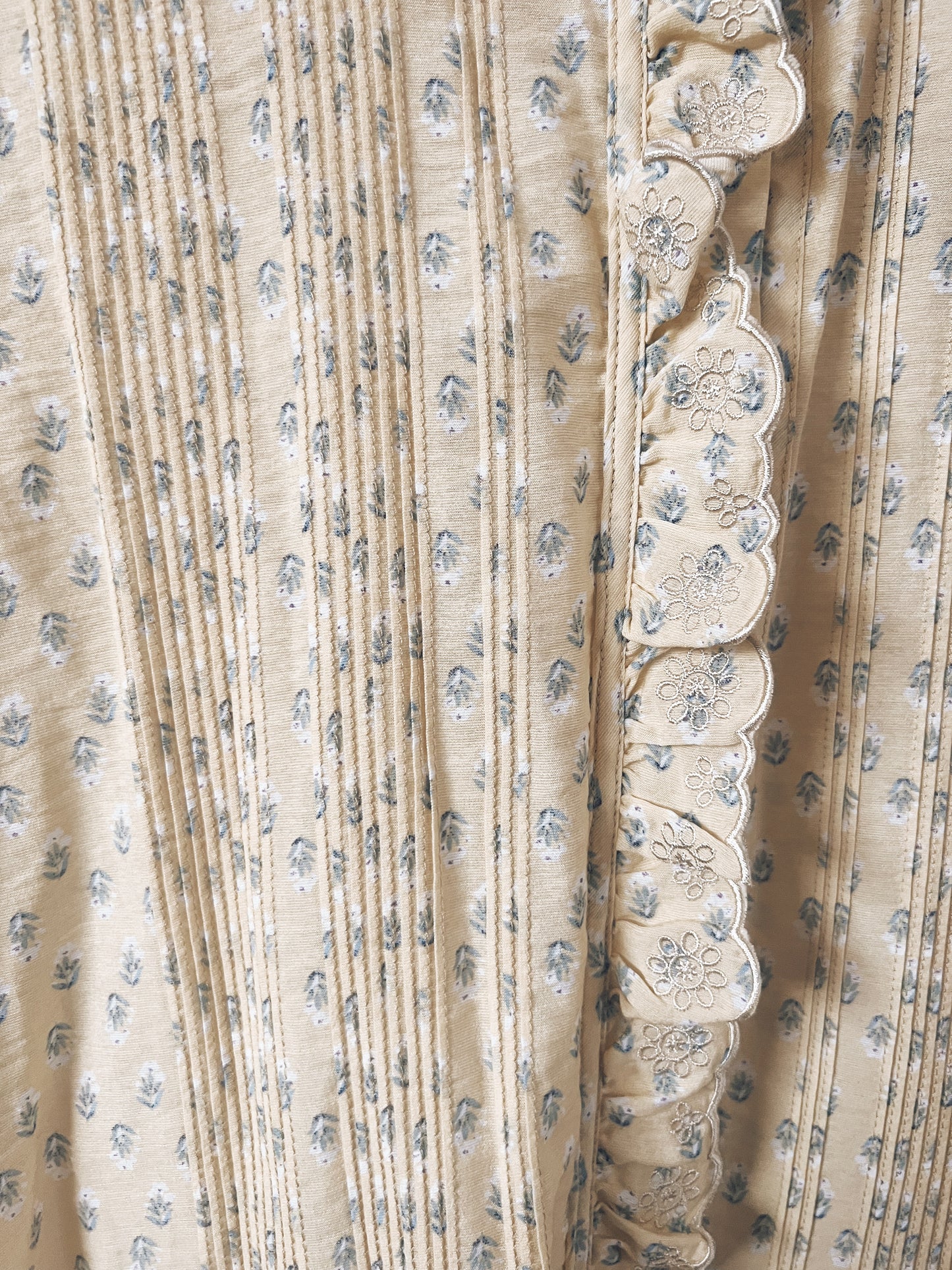 Yellow Floral Long Sleeve Blouse