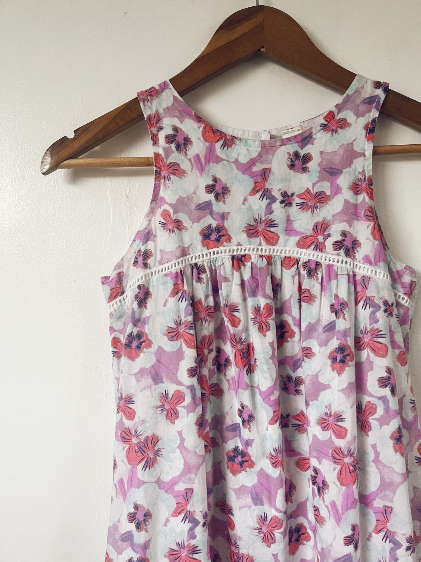 Purple / Pink Floral Sleeveless Maxi Dress