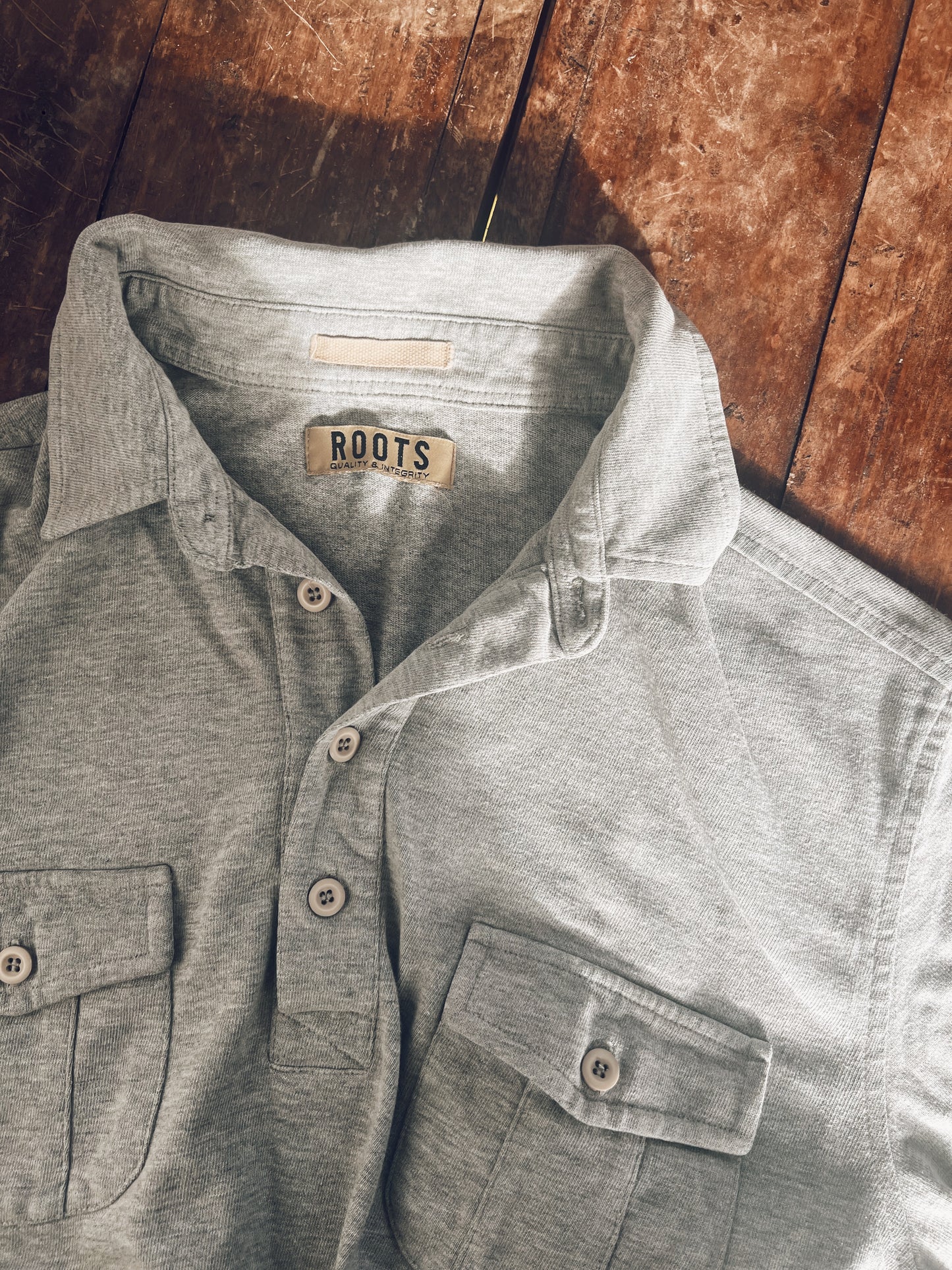 Vintage Roots Grey Polo Shirt