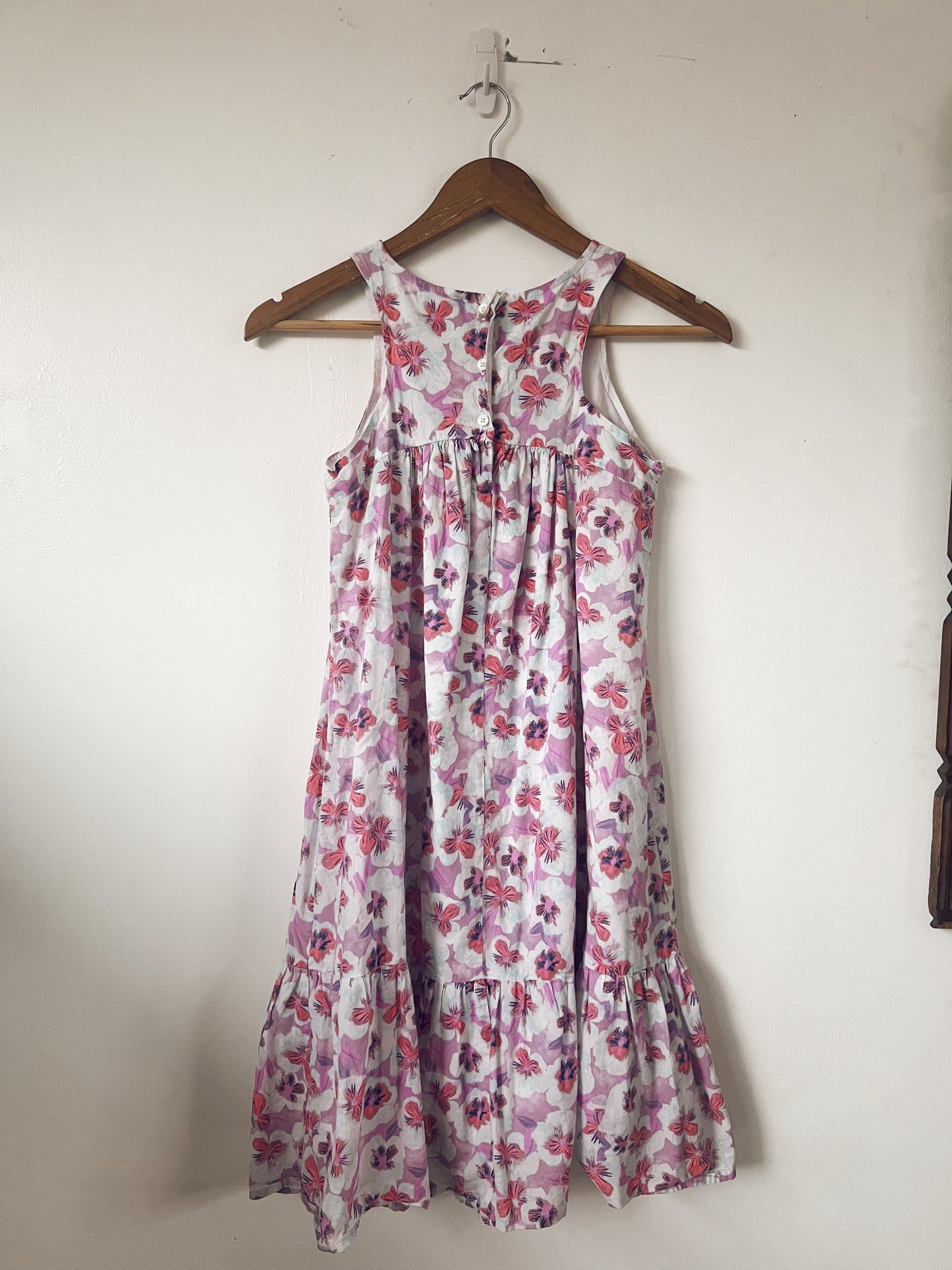 Purple / Pink Floral Sleeveless Maxi Dress
