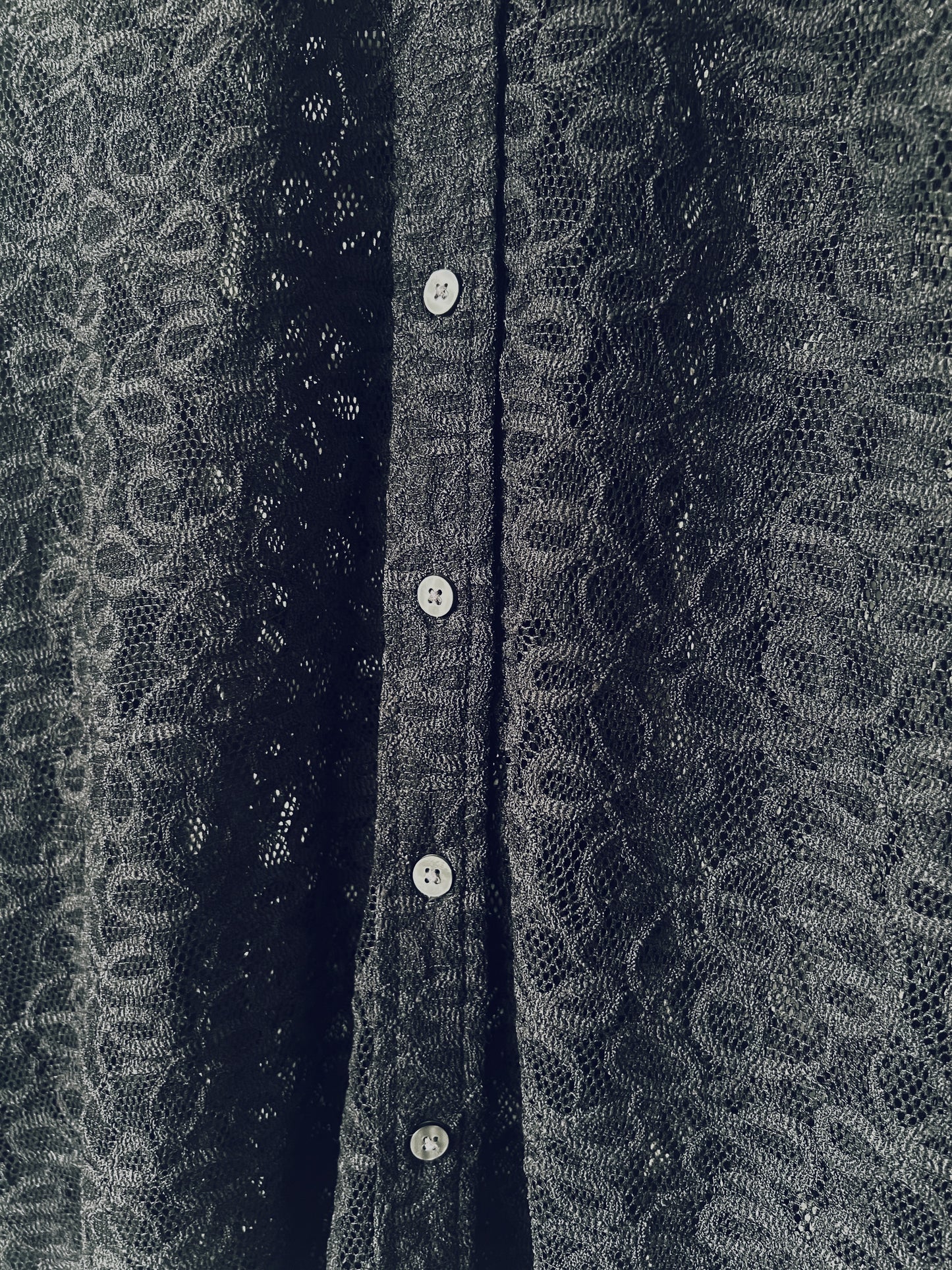 Black Lace Long Sleeve Blouse