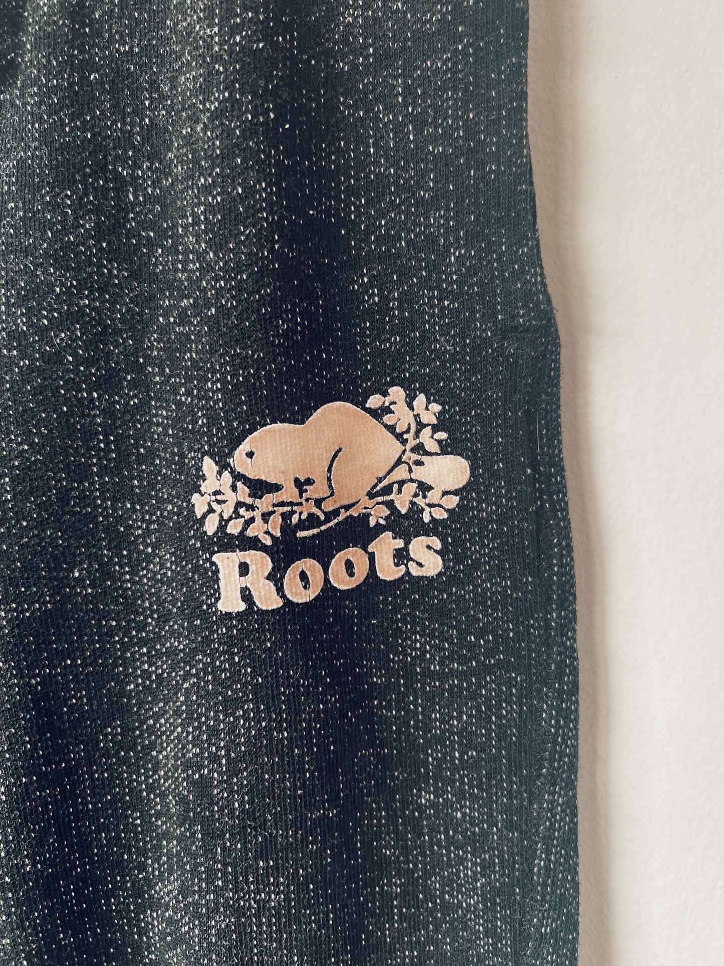 Classic Black Roots Sweatpants with White Drawstrings