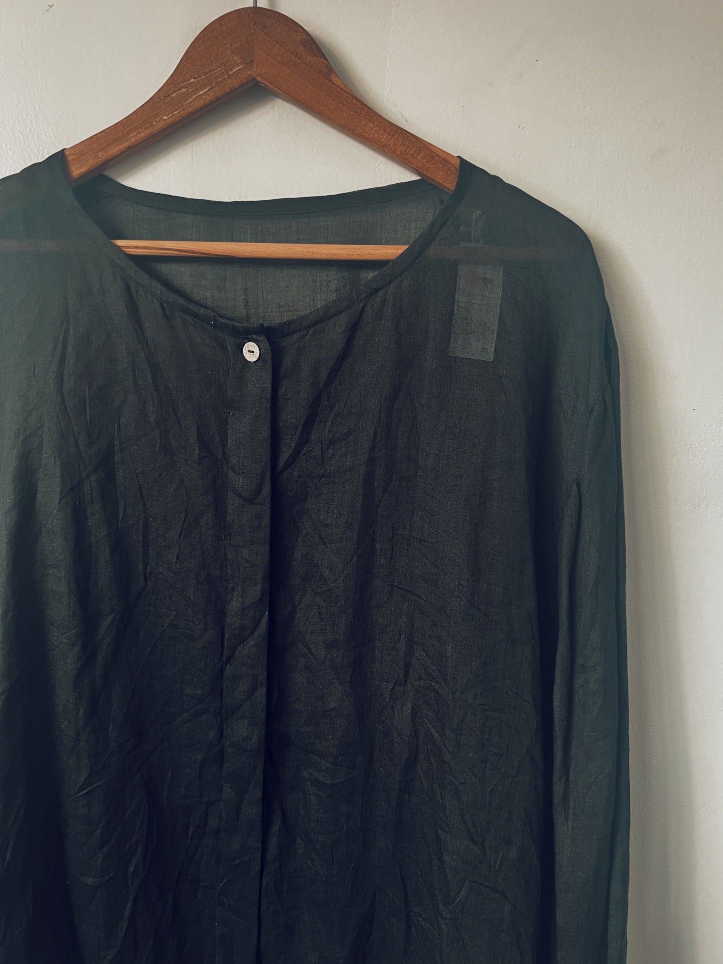 Black Flowy Long Sleeve Blouse