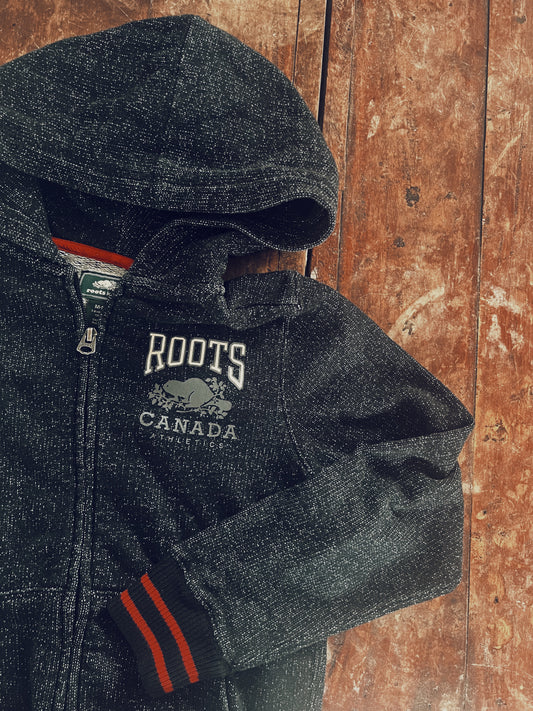 Classic Black Roots Zip Up Hoodie