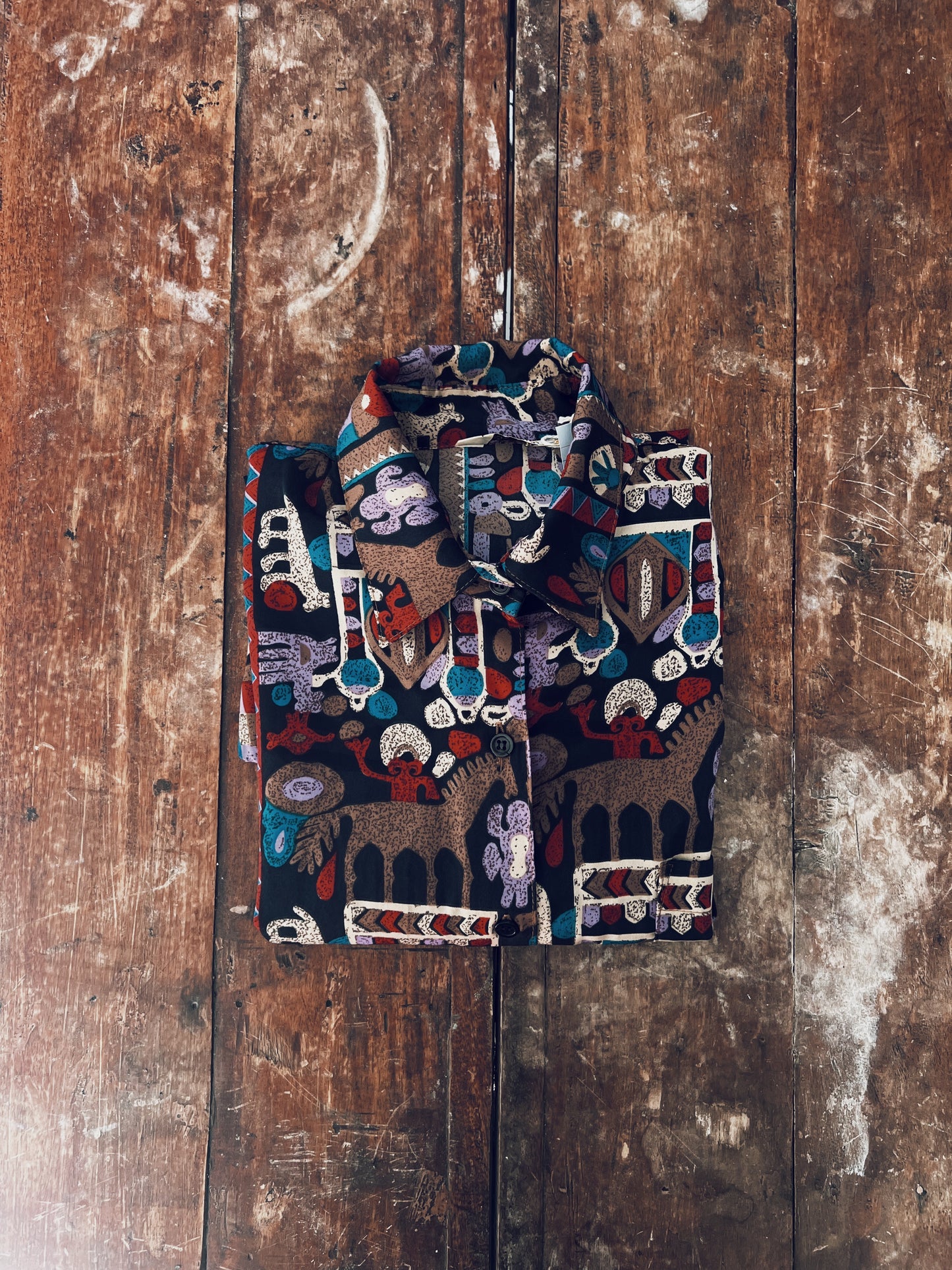 Quirky Printed Long Sleeve Blouse