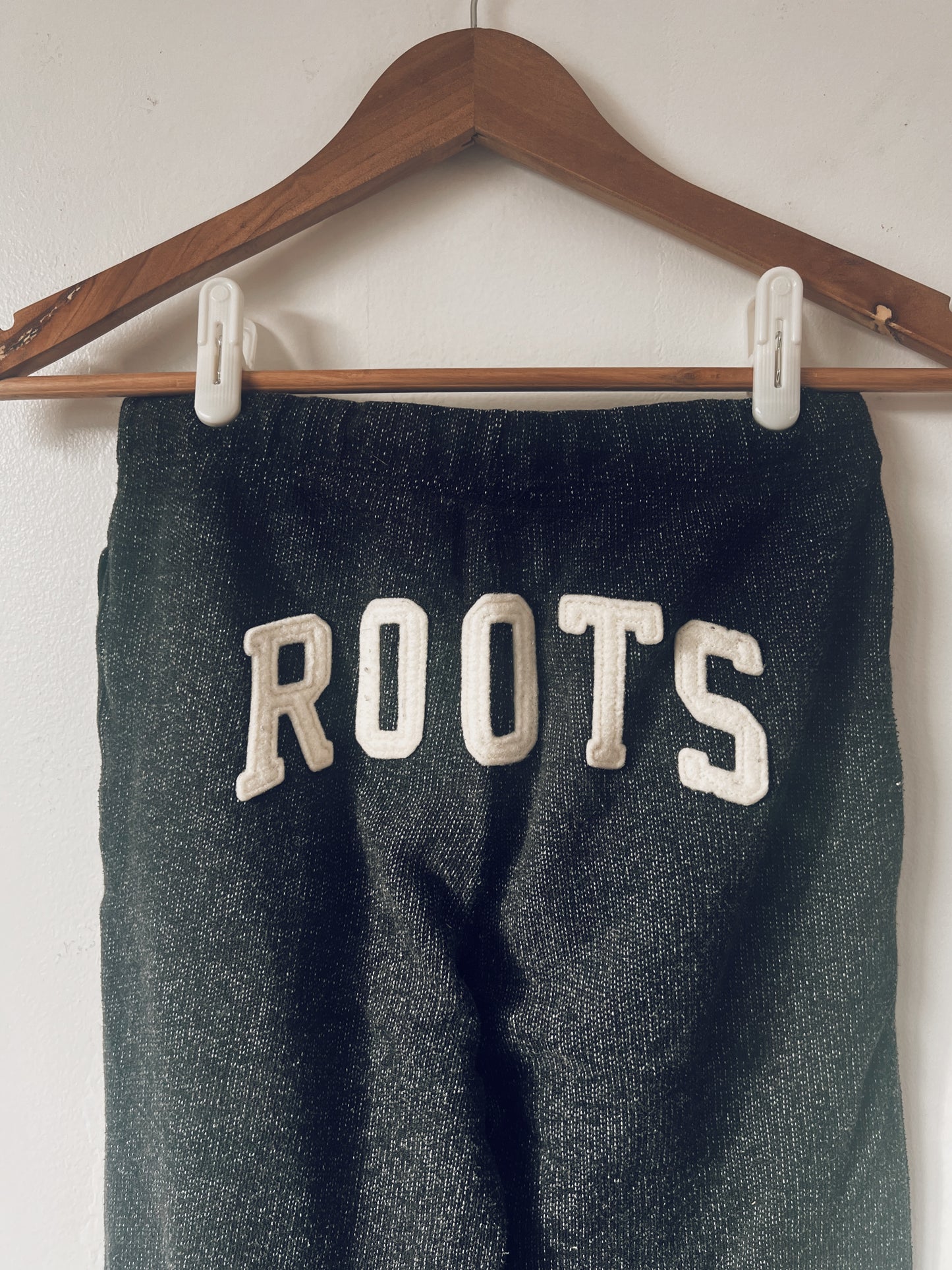 Classic Black Roots Sweatpants with Logo