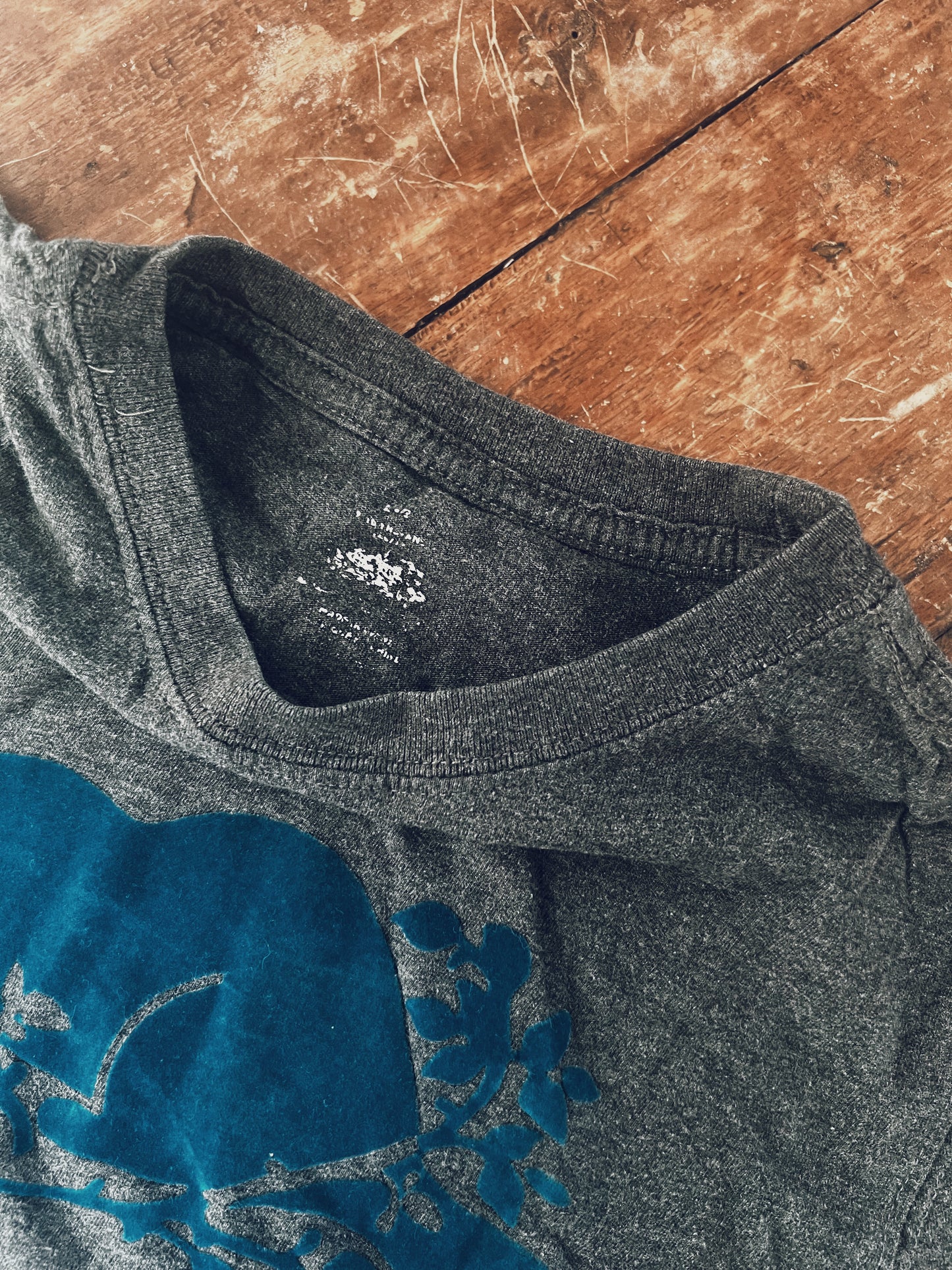 Classic Roots Tshirt with Blue Logo Print