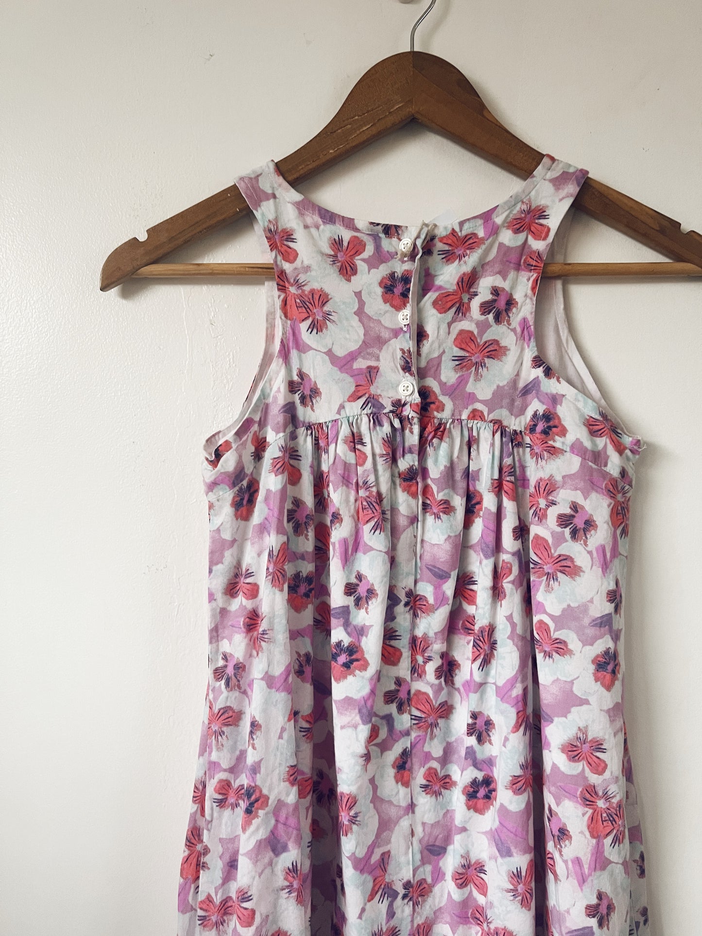 Purple / Pink Floral Sleeveless Maxi Dress