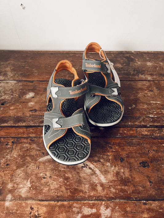 Kids' Grey and Orange Sandals