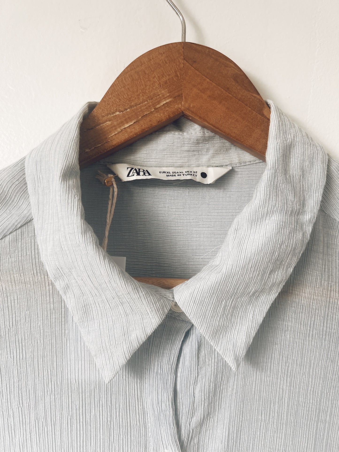 Sky Blue Long Sleeve Blouse