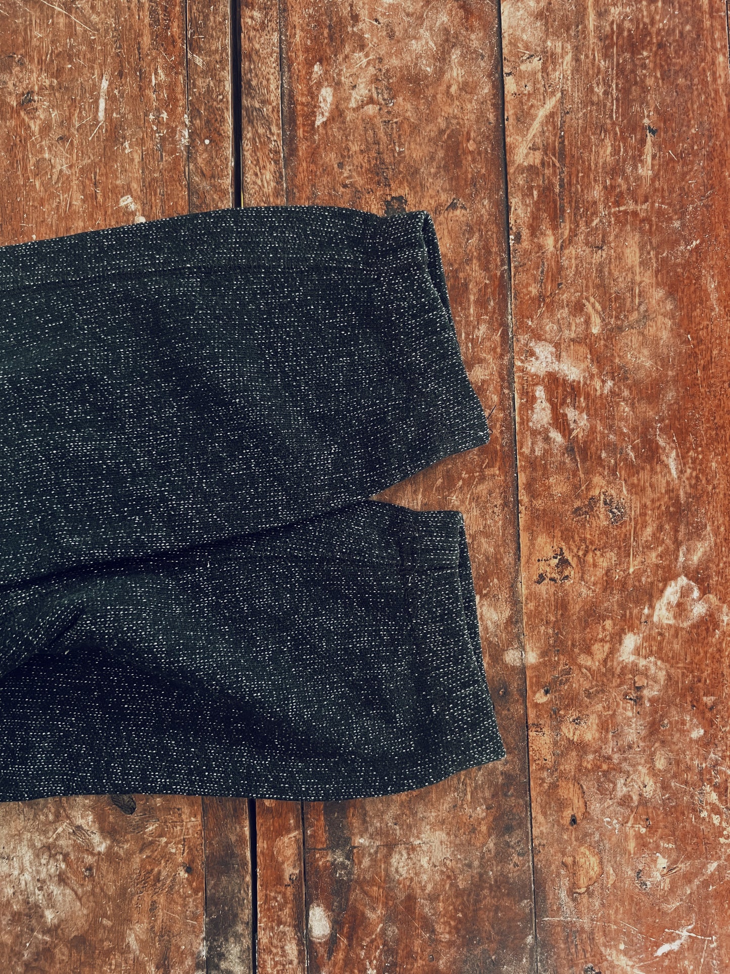 Classic Black Roots Sweatpants with White Drawstrings