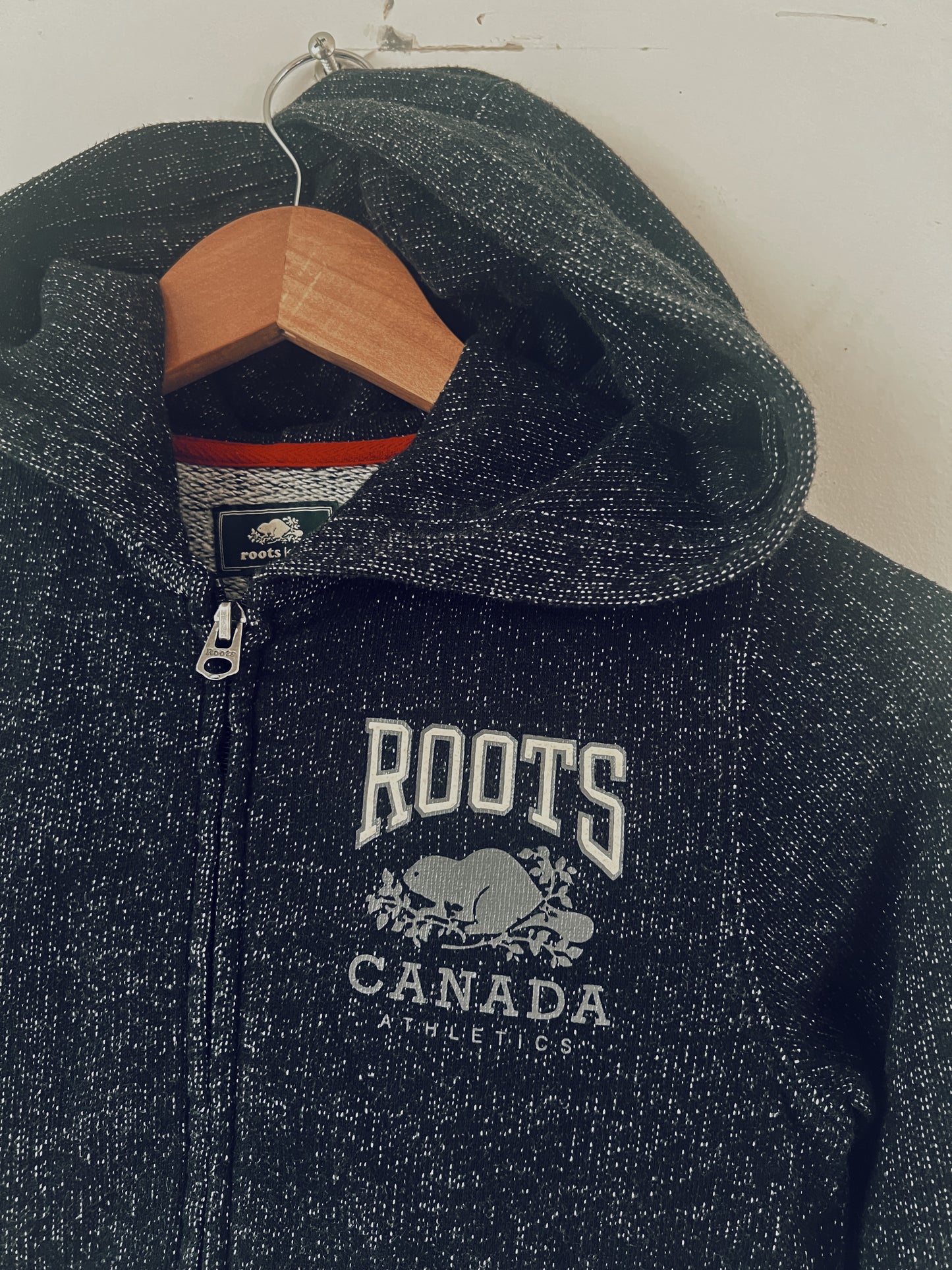 Classic Black Roots Zip Up Hoodie