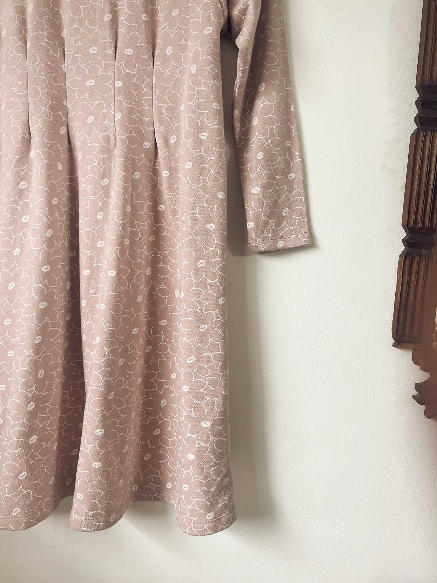 Pink Floral Long Sleeve Dress