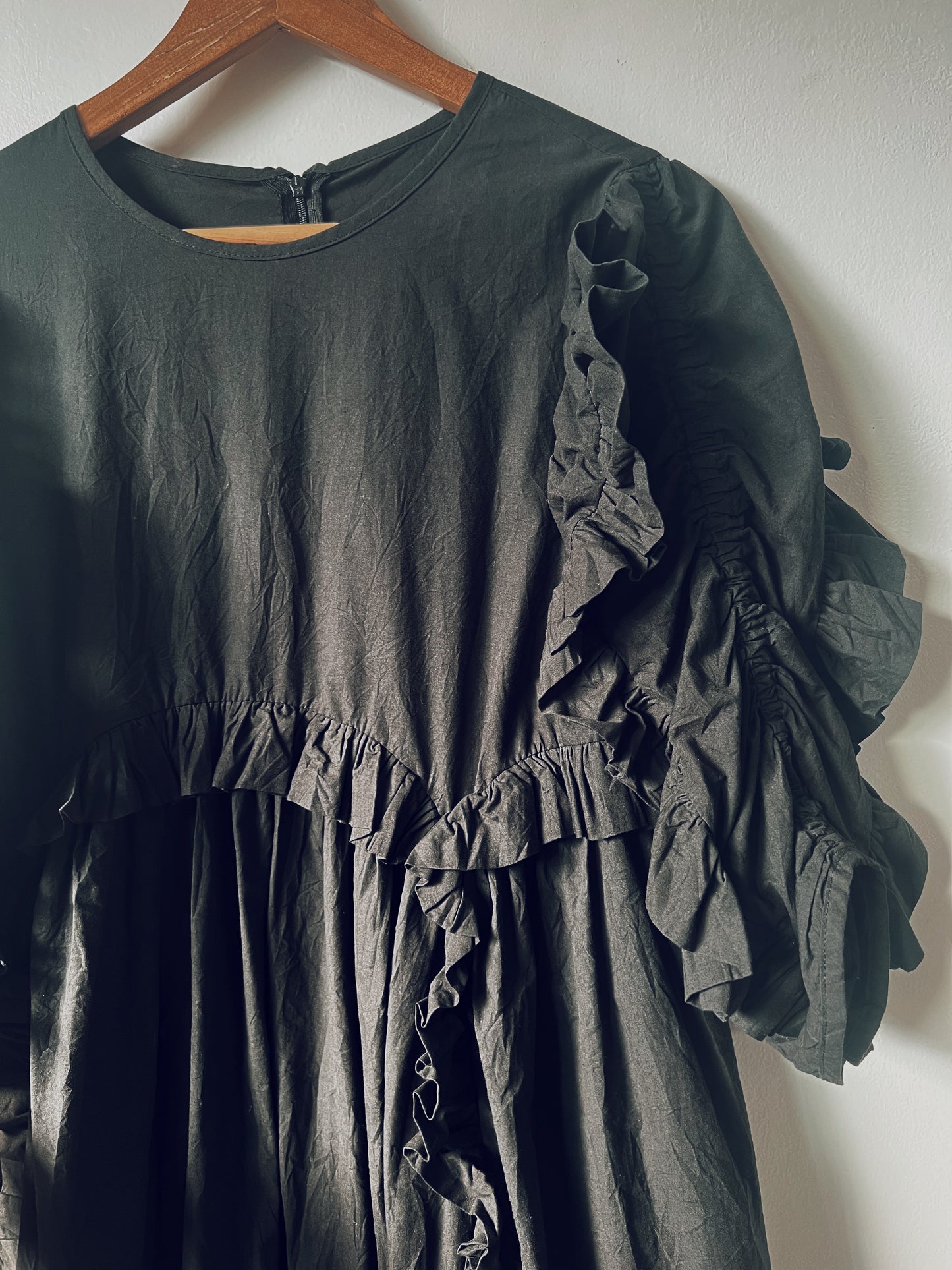Dramatic Ruffle Short Sleeve Dress