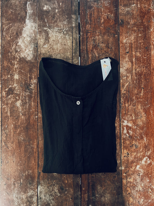 Black Flowy Long Sleeve Blouse