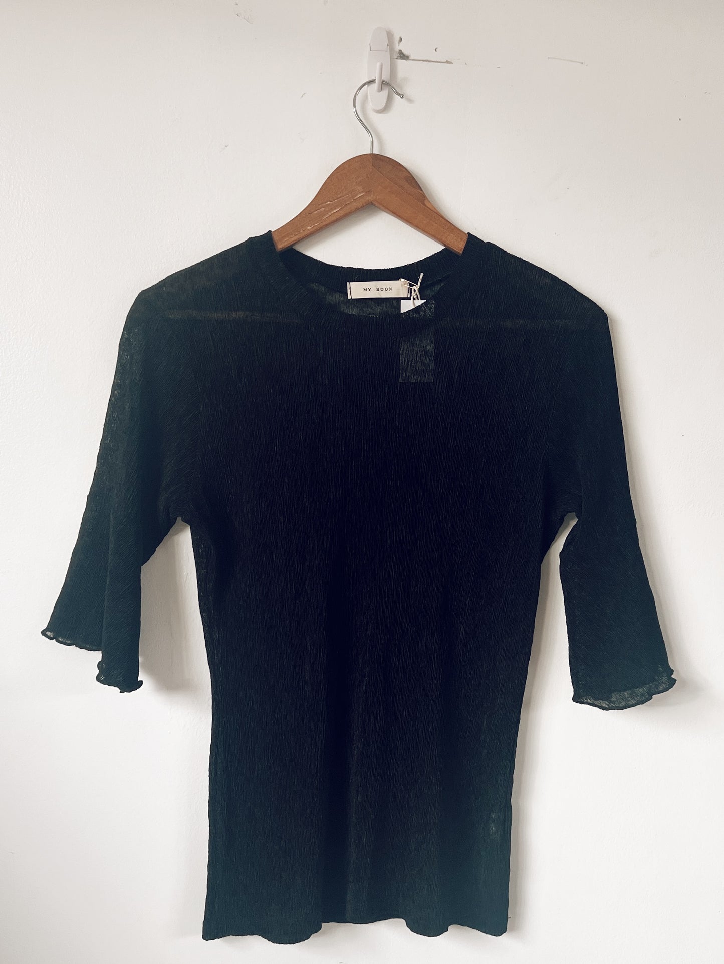 Black Blouse with Bell Sleeves