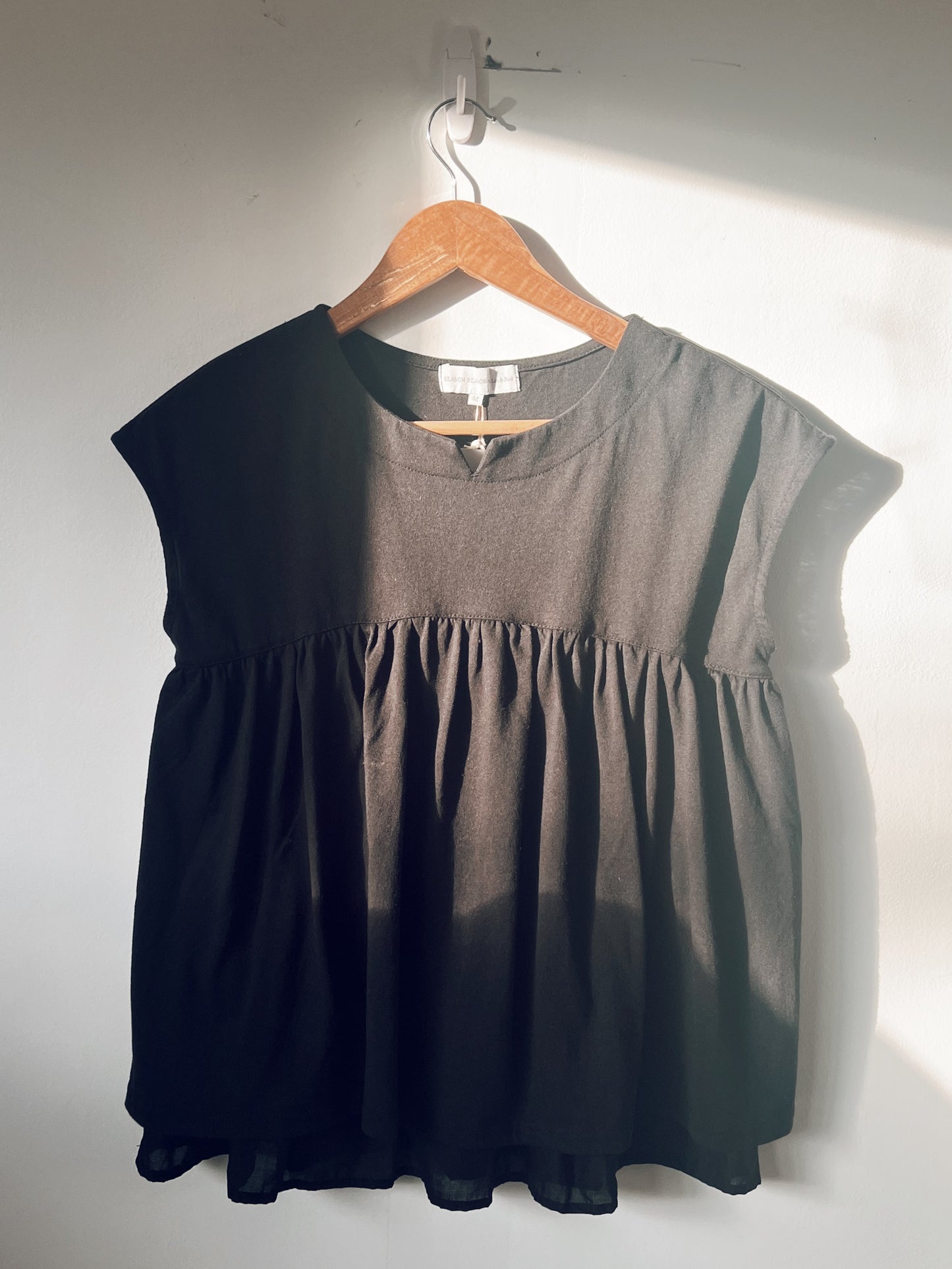 Black Baby Doll Sleeveless Top