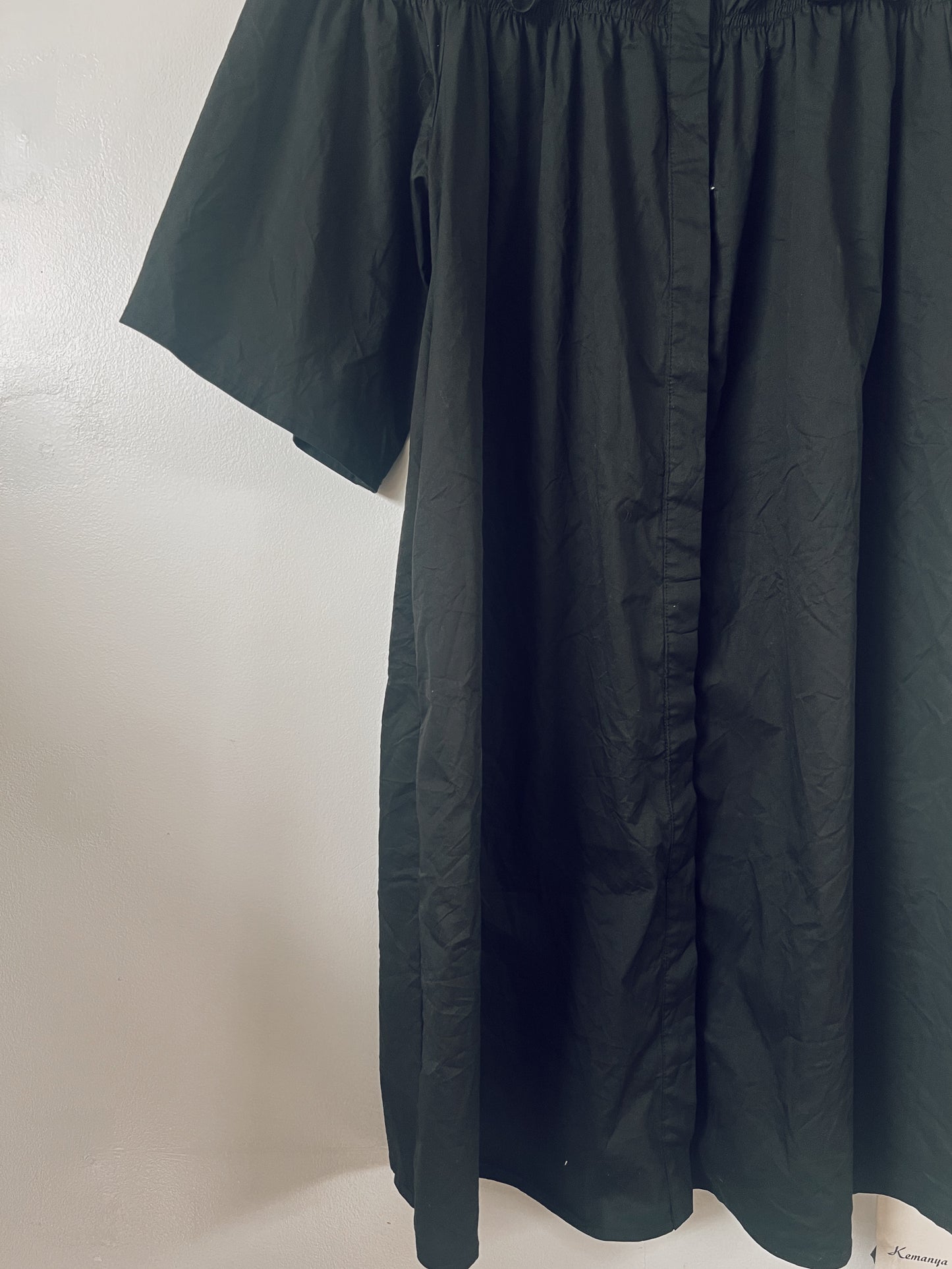 Black Dress with Lace Design