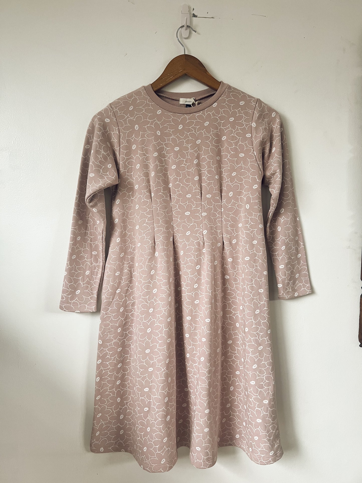 Pink Floral Long Sleeve Dress