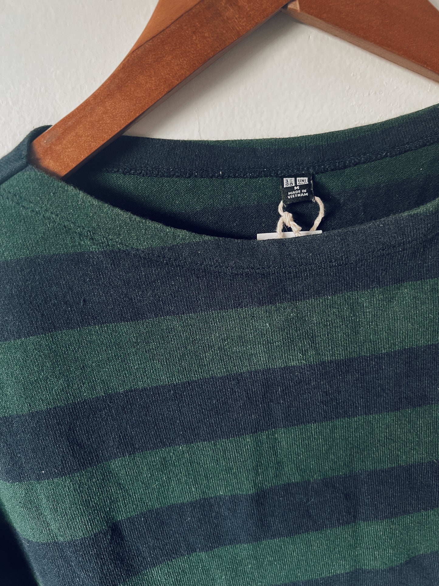 Blue and Green Stripes Boatneck Tshirt