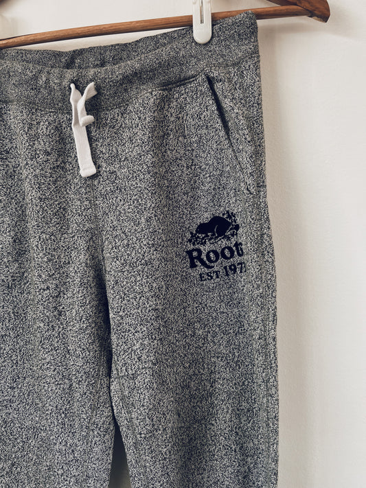 Classic Grey Roots Sweatpants with Black Logo