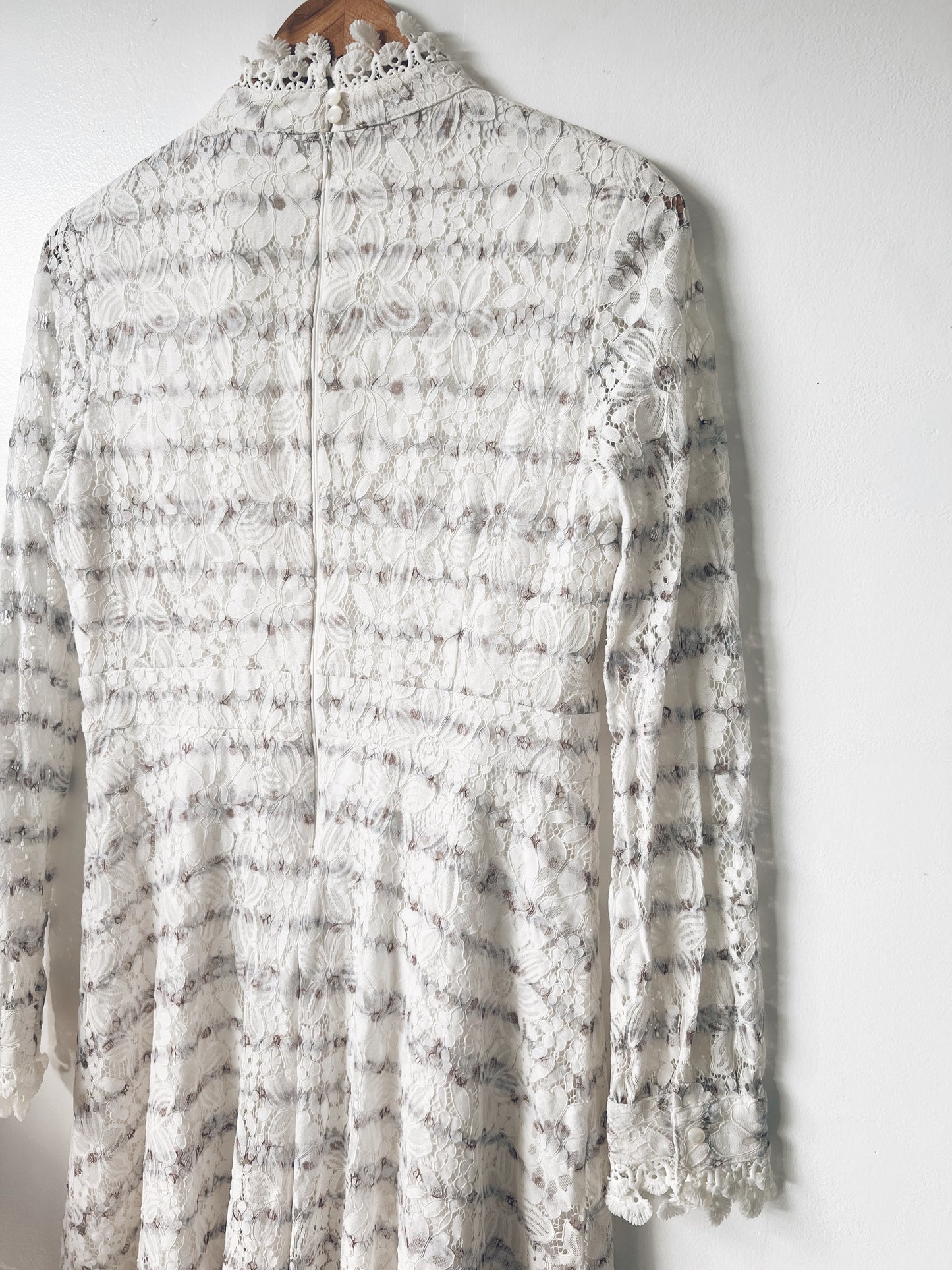 Beautiful Floral Lace Long Sleeve Dress