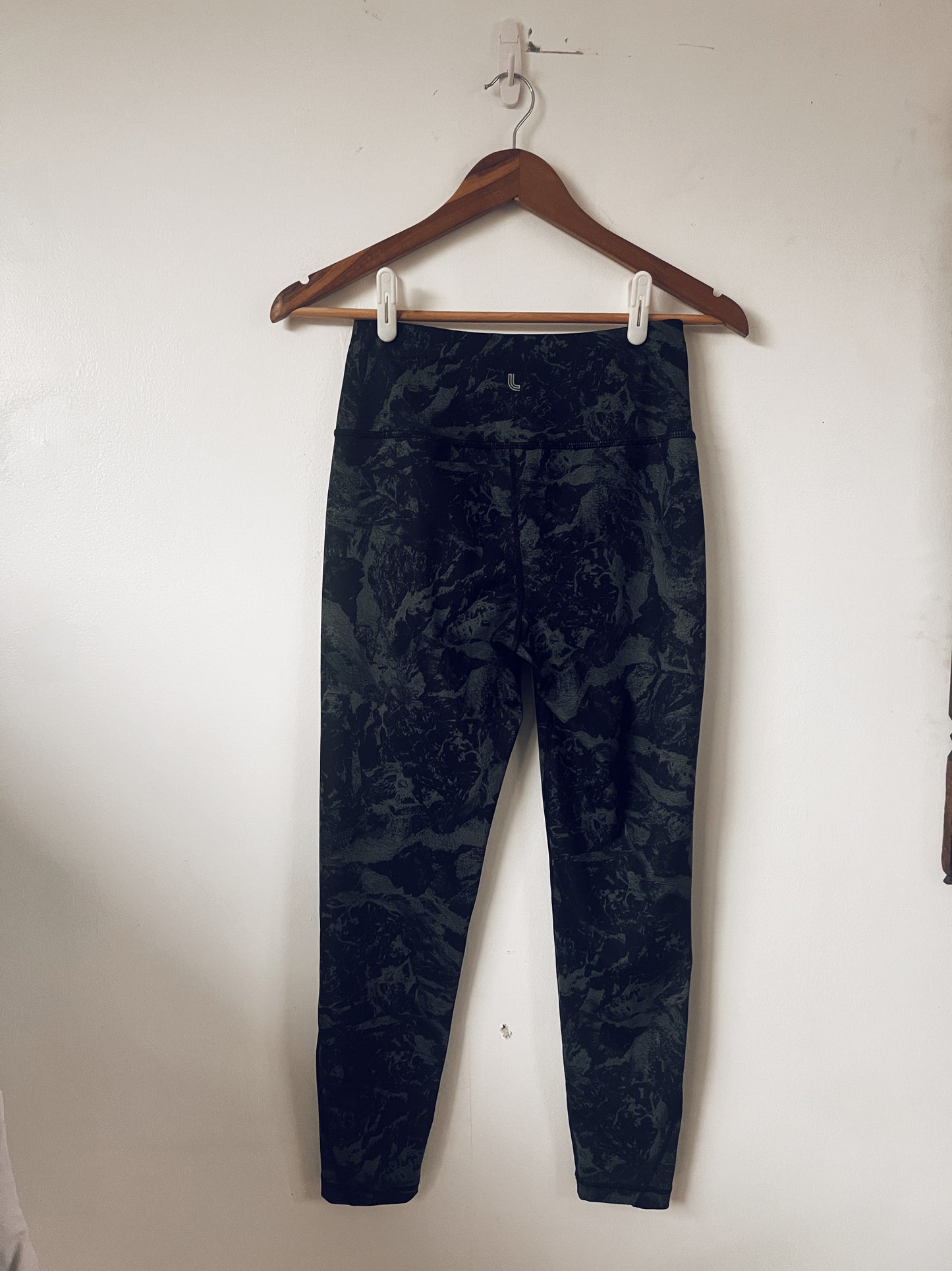 Black Patterned Athletic Leggings