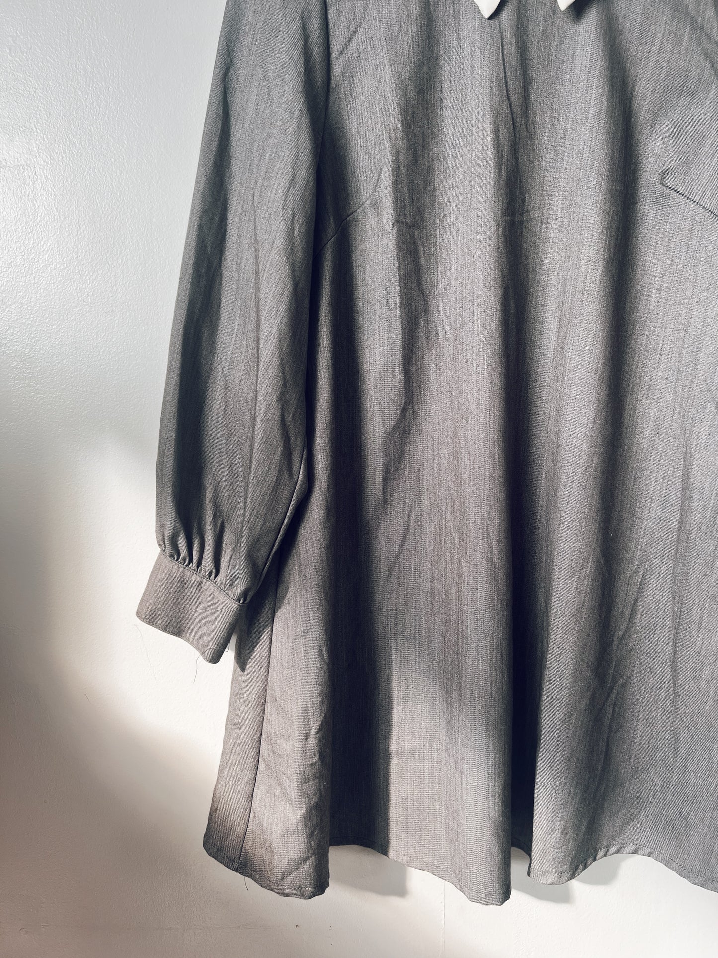 Grey Dress with White Collar