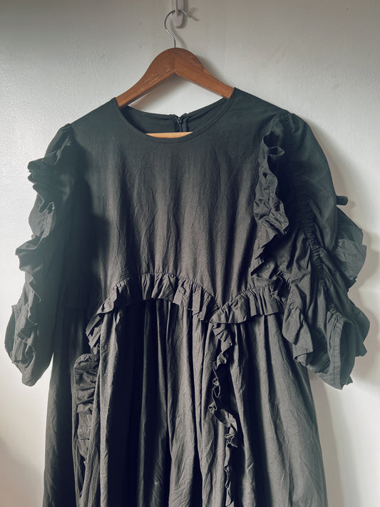 Dramatic Ruffle Short Sleeve Dress