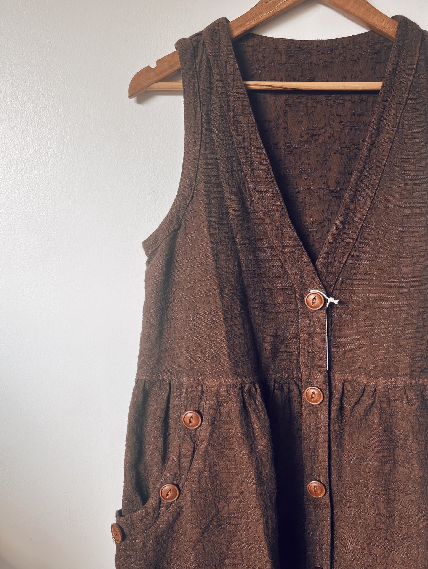 Dark Brown Sleeveless Dress
