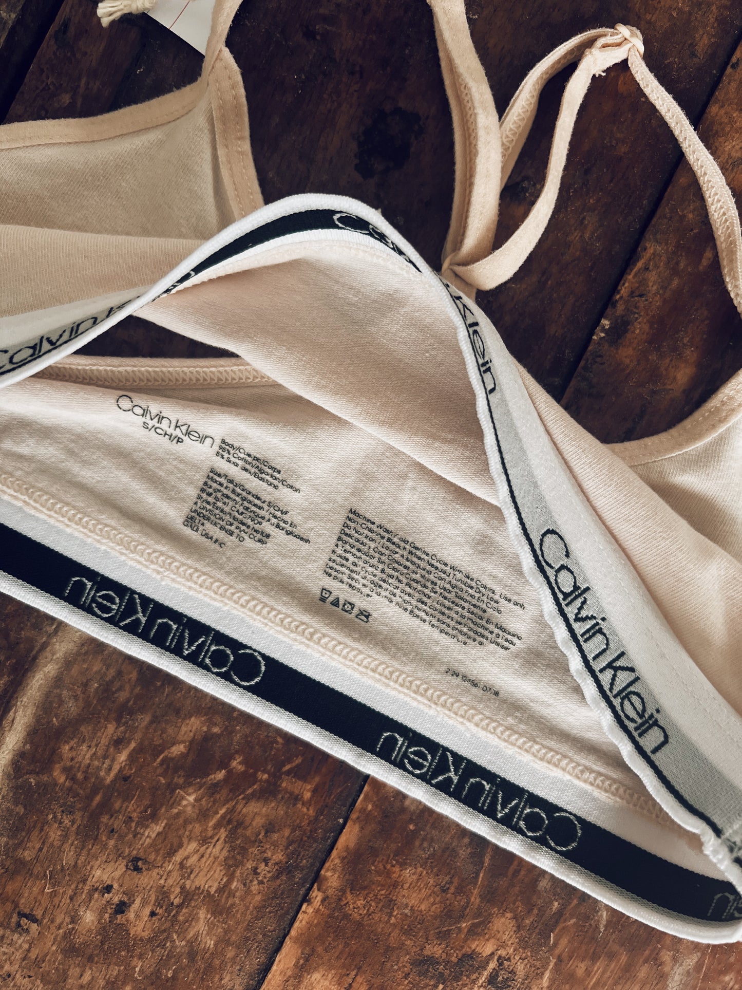 Beige Calvin Klein Bra