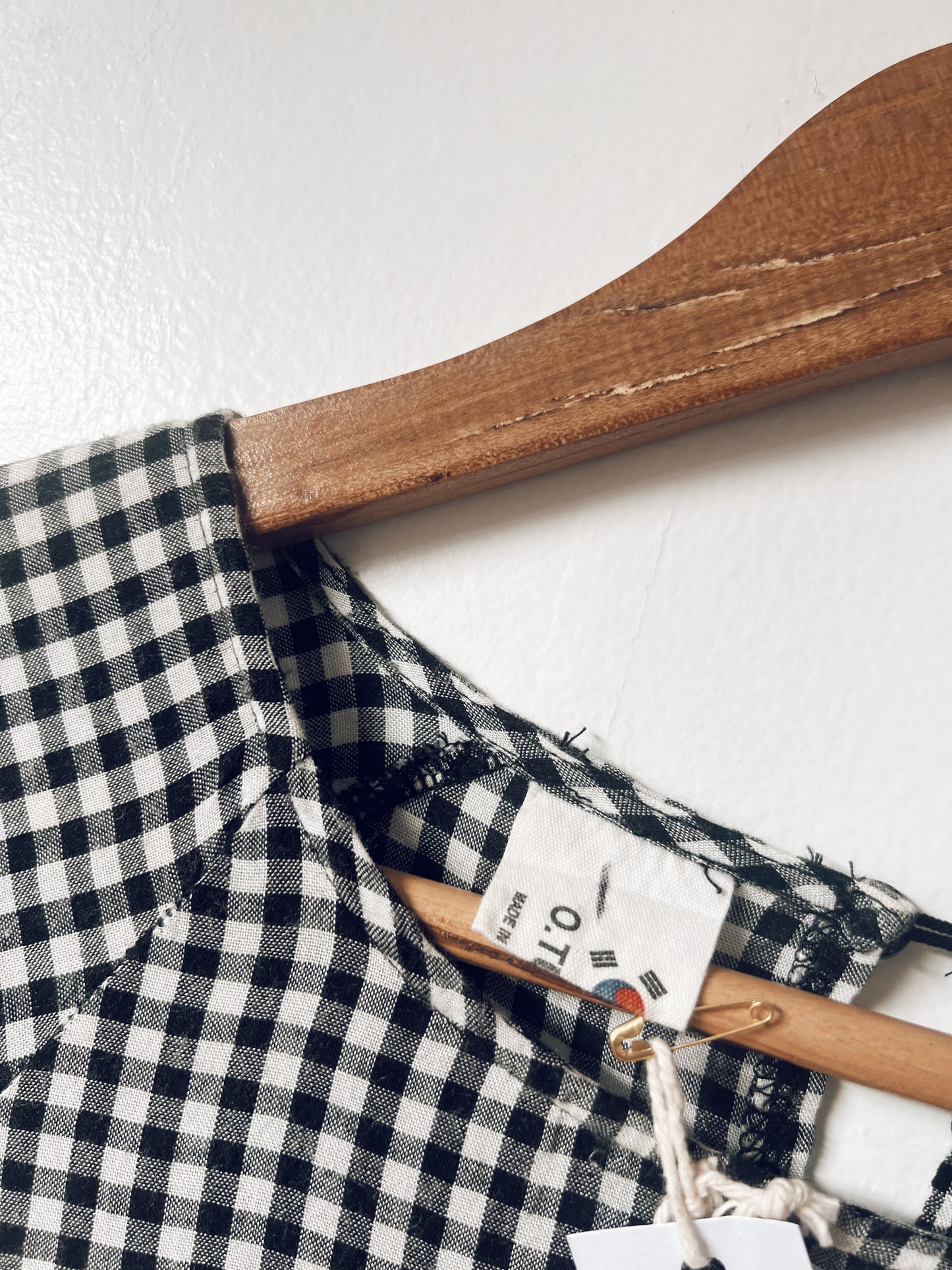 Black and White Checkered Short Sleeve Dress
